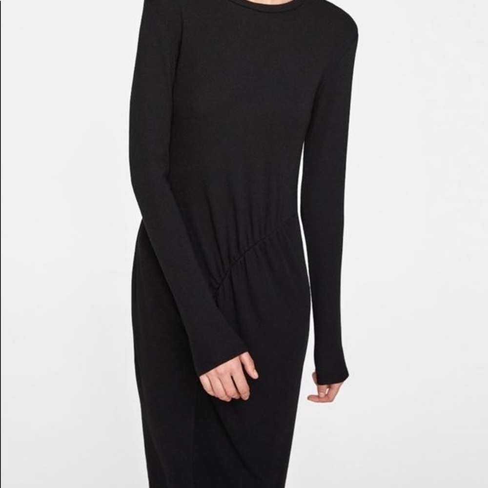 Black ribbed Zara dress